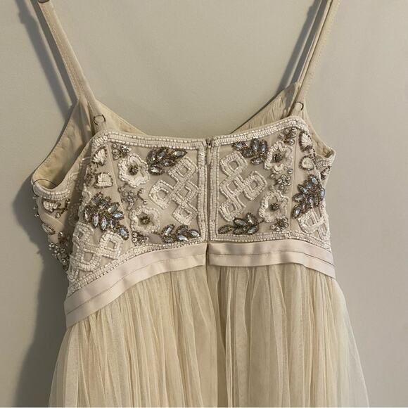 NWT Needle & Thread Bridal Cream Embellished Tulle Maxi Dress 4 - Picture 11 of 13